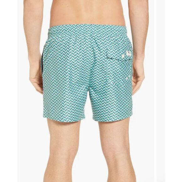 Ted Baker London Caven Geo Print Swim Trunks Swim Suit XL - Picture 2 of 11
